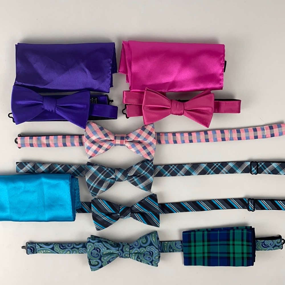BIG BUNDLE OF BOWTIES #2 (6 ties & 5 squares)